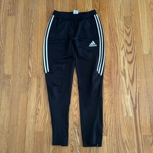 Adidas black zip ankle jogger, youth L